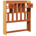 Cabecero de cama almacenaje madera maciza pino marrón 90 cm