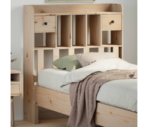 Cabecero de cama con almacenaje madera maciza de pino 75 cm