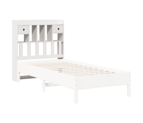 Cabecero de cama almacenaje madera maciza pino blanco 75 cm