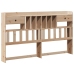 Cabecero de cama almacenaje madera maciza pino marrón 75 cm