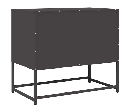 Mueble para TV acero laminado en frío negro 68x39x60,5 cm