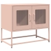 Mueble para TV acero laminado en frío rosa 68x39x60,5 cm