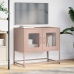 Mueble para TV acero laminado en frío rosa 68x39x60,5 cm