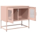 Mueble para TV acero laminado en frío rosa 68x39x60,5 cm