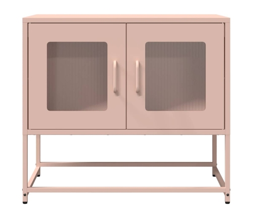 Mueble para TV acero laminado en frío rosa 68x39x60,5 cm