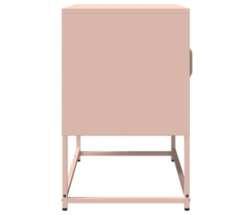 Mueble para TV acero laminado en frío rosa 68x39x60,5 cm