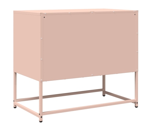 Mueble para TV acero laminado en frío rosa 68x39x60,5 cm