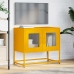 Mueble TV acero laminado en frío amarillo mostaza 68x39x60,5 cm