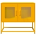 Mueble TV acero laminado en frío amarillo mostaza 68x39x60,5 cm