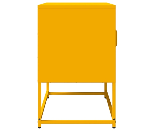 Mueble TV acero laminado en frío amarillo mostaza 68x39x60,5 cm