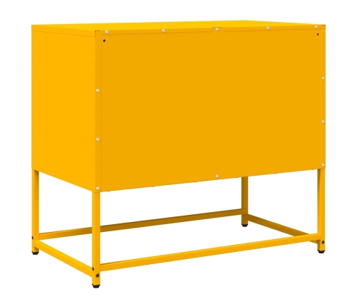 Mueble TV acero laminado en frío amarillo mostaza 68x39x60,5 cm