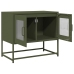 Mueble de TV acero laminado en frío verde oliva 68x39x60,5 cm