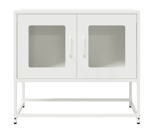 Mueble para TV acero laminado en frío blanco 68x39x60,5 cm