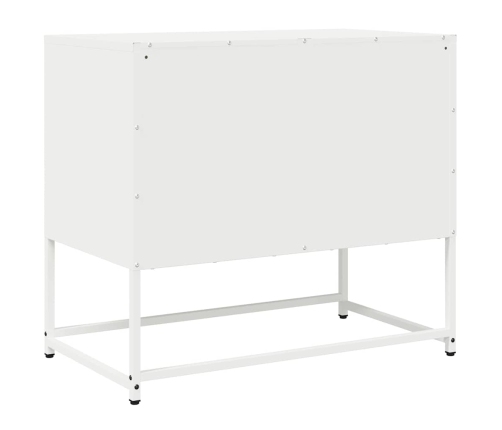 Mueble para TV acero laminado en frío blanco 68x39x60,5 cm