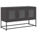 Mueble para TV acero laminado en frío negro 100,5x39x60,5 cm