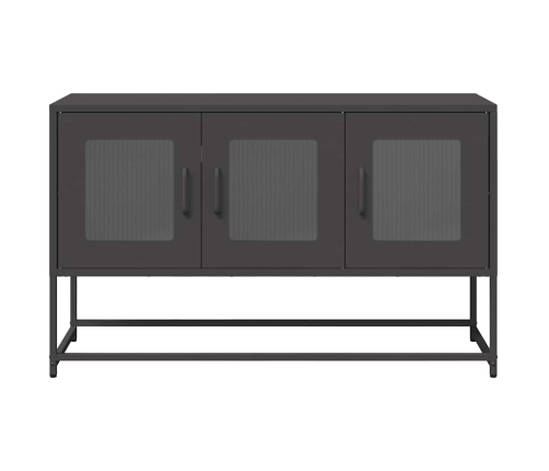 Mueble para TV acero laminado en frío negro 100,5x39x60,5 cm