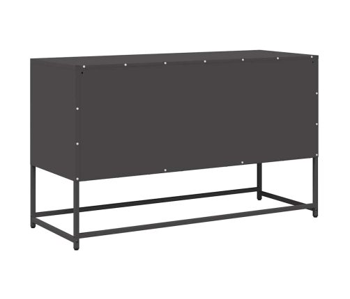 Mueble para TV acero laminado en frío negro 100,5x39x60,5 cm