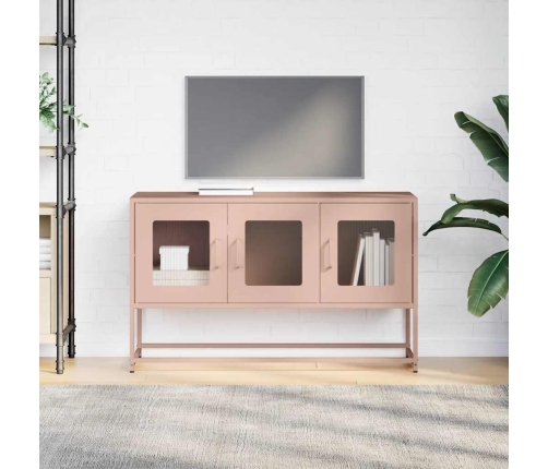 Mueble para TV acero laminado en frío rosa 100,5x39x60,5 cm