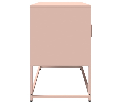 Mueble para TV acero laminado en frío rosa 100,5x39x60,5 cm