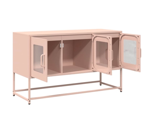 Mueble para TV acero laminado en frío rosa 100,5x39x60,5 cm