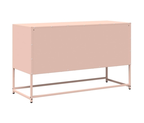 Mueble para TV acero laminado en frío rosa 100,5x39x60,5 cm