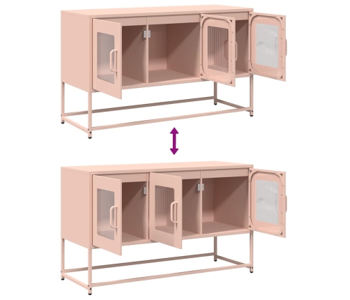 Mueble para TV acero laminado en frío rosa 100,5x39x60,5 cm