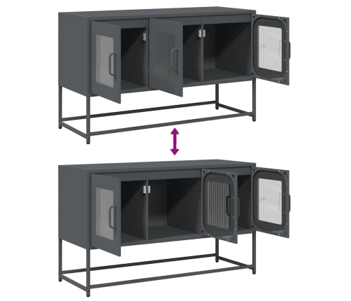 Mueble de TV acero laminado en frío antracita 100,5x39x60,5 cm