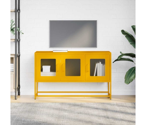 Mueble para TV acero laminado en frío amarillo 100,5x39x60,5 cm