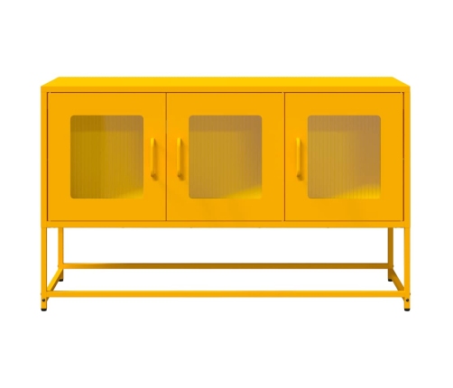 Mueble para TV acero laminado en frío amarillo 100,5x39x60,5 cm