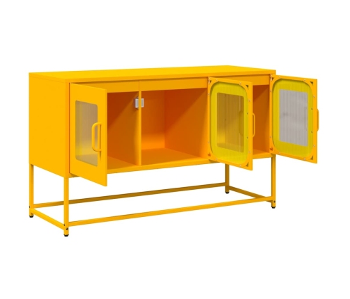 Mueble para TV acero laminado en frío amarillo 100,5x39x60,5 cm