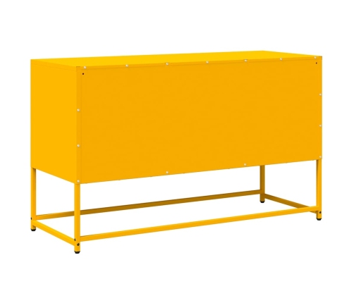 Mueble para TV acero laminado en frío amarillo 100,5x39x60,5 cm