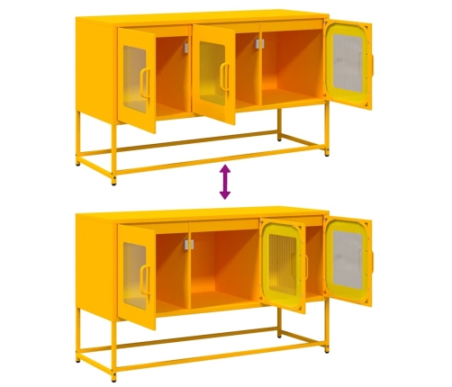 Mueble para TV acero laminado en frío amarillo 100,5x39x60,5 cm