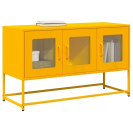 Mueble para TV acero laminado en frío amarillo 100,5x39x60,5 cm