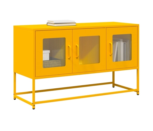 Mueble para TV acero laminado en frío amarillo 100,5x39x60,5 cm