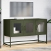 Mueble TV acero laminado en frío verde oliva 100,5x39x60,5 cm