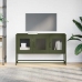 Mueble TV acero laminado en frío verde oliva 100,5x39x60,5 cm