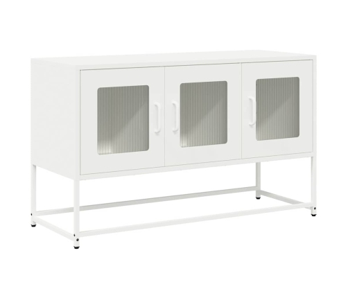 Mueble para TV acero laminado en frío blanco 100,5x39x60,5 cm