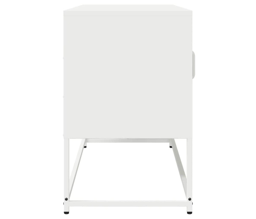 Mueble para TV acero laminado en frío blanco 100,5x39x60,5 cm