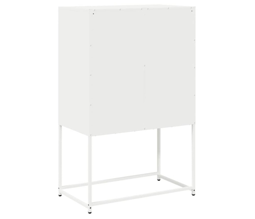 Aparador de acero blanco 68x39x107 cm