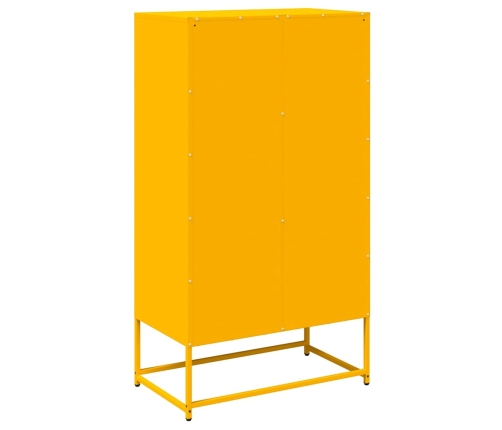 Aparador de acero amarillo mostaza 68x39x123 cm