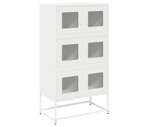 Aparador de acero blanco 68x39x123 cm