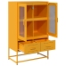 Aparador de acero amarillo mostaza 68x39x111,5 cm