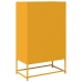 Aparador de acero amarillo mostaza 68x39x111,5 cm