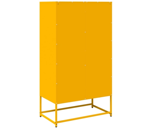 Aparador de acero amarillo mostaza 68x39x123 cm