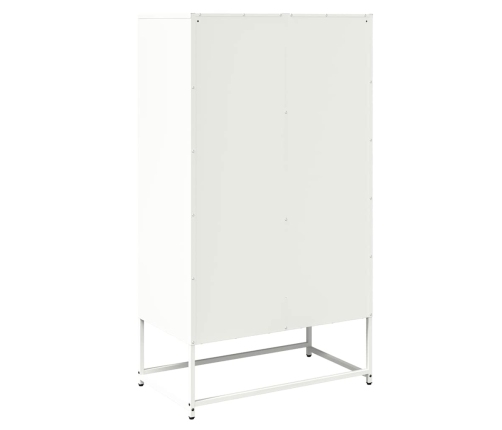 Aparador de acero blanco 68x39x123 cm