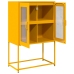 Aparador de acero amarillo mostaza 68x39x107 cm