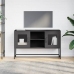 Mueble para TV de acero negro 100,5x39x60,5 cm