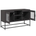 Mueble para TV de acero negro 100,5x39x60,5 cm