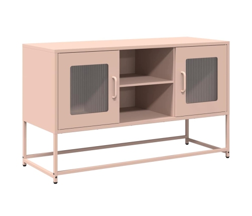 Mueble para TV de acero rosa 100,5x39x60,5 cm