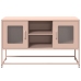 Mueble para TV de acero rosa 100,5x39x60,5 cm